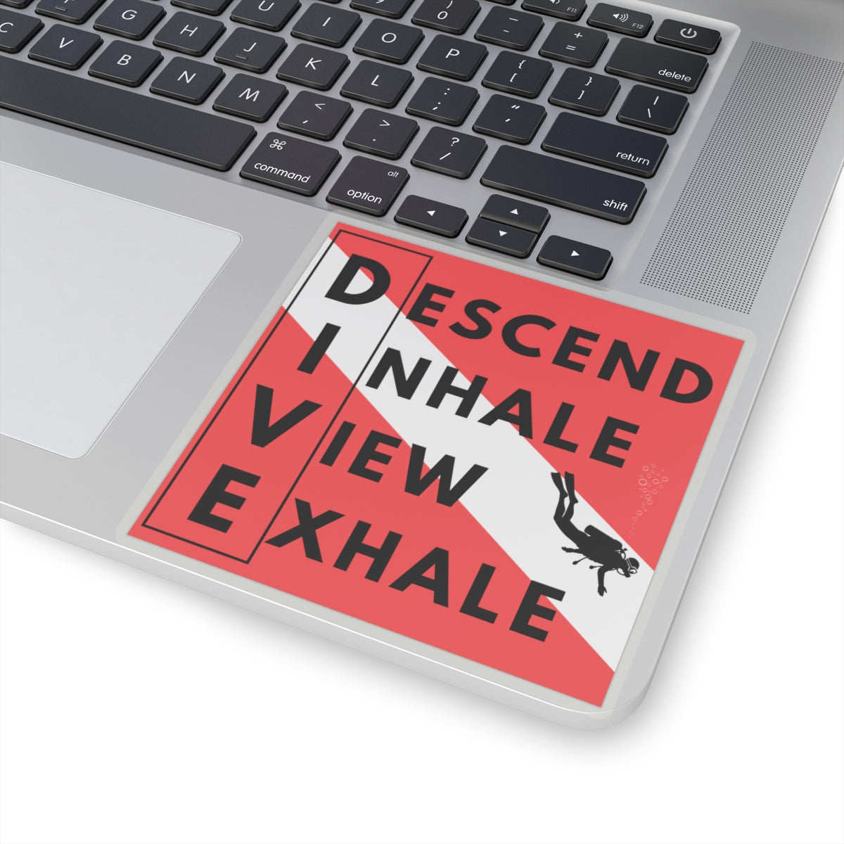 Descend Inhale View Exhale | Scuba Diving Kiss-Cut Sticker