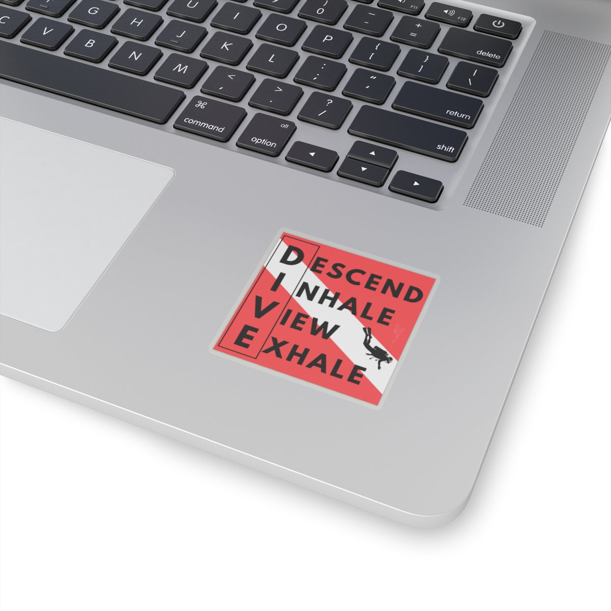 Descend Inhale View Exhale | Scuba Diving Kiss-Cut Sticker