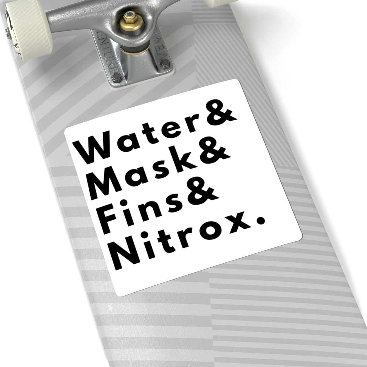 Water & Mask & Fins & Nitrox | Scuba Diving Kiss Cut Sticker
