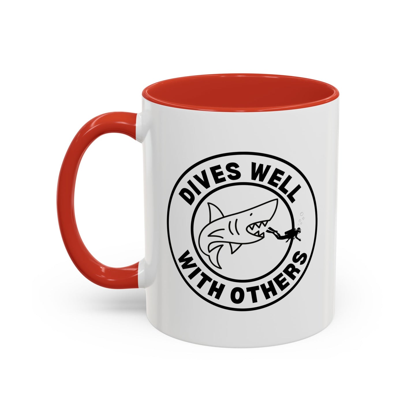 Dives Well With Others | 11oz Ceramic Coffee Cup