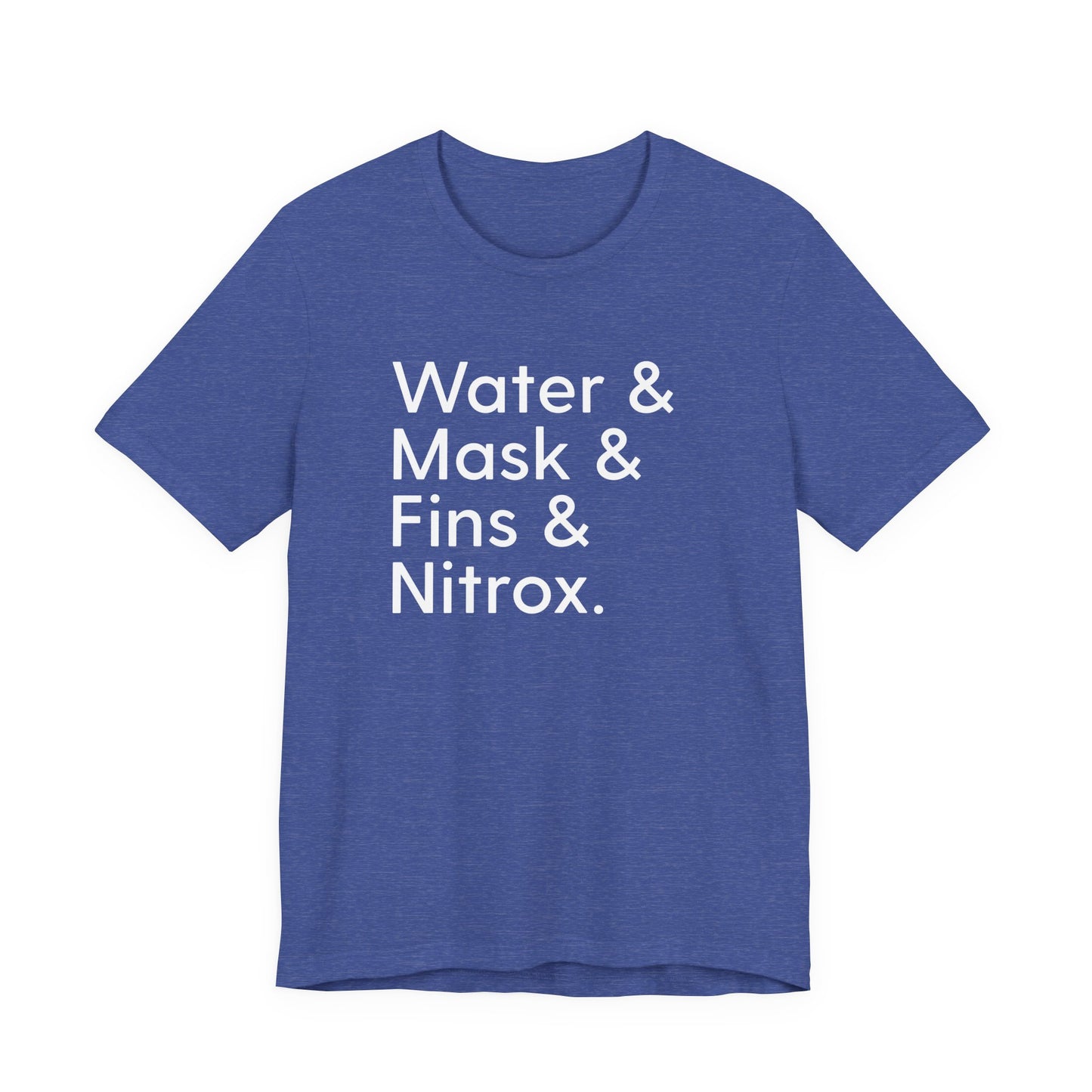 Water & Mask & Fins & Nitrox | Unisex Scuba Diving T-Shirt