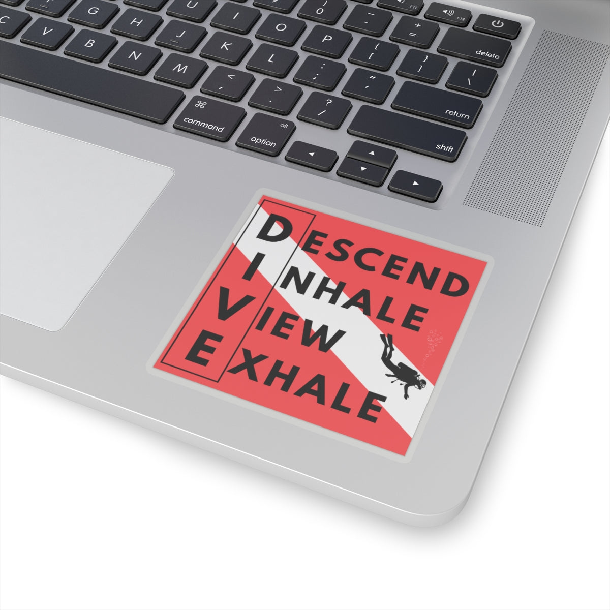 Descend Inhale View Exhale | Scuba Diving Kiss-Cut Sticker