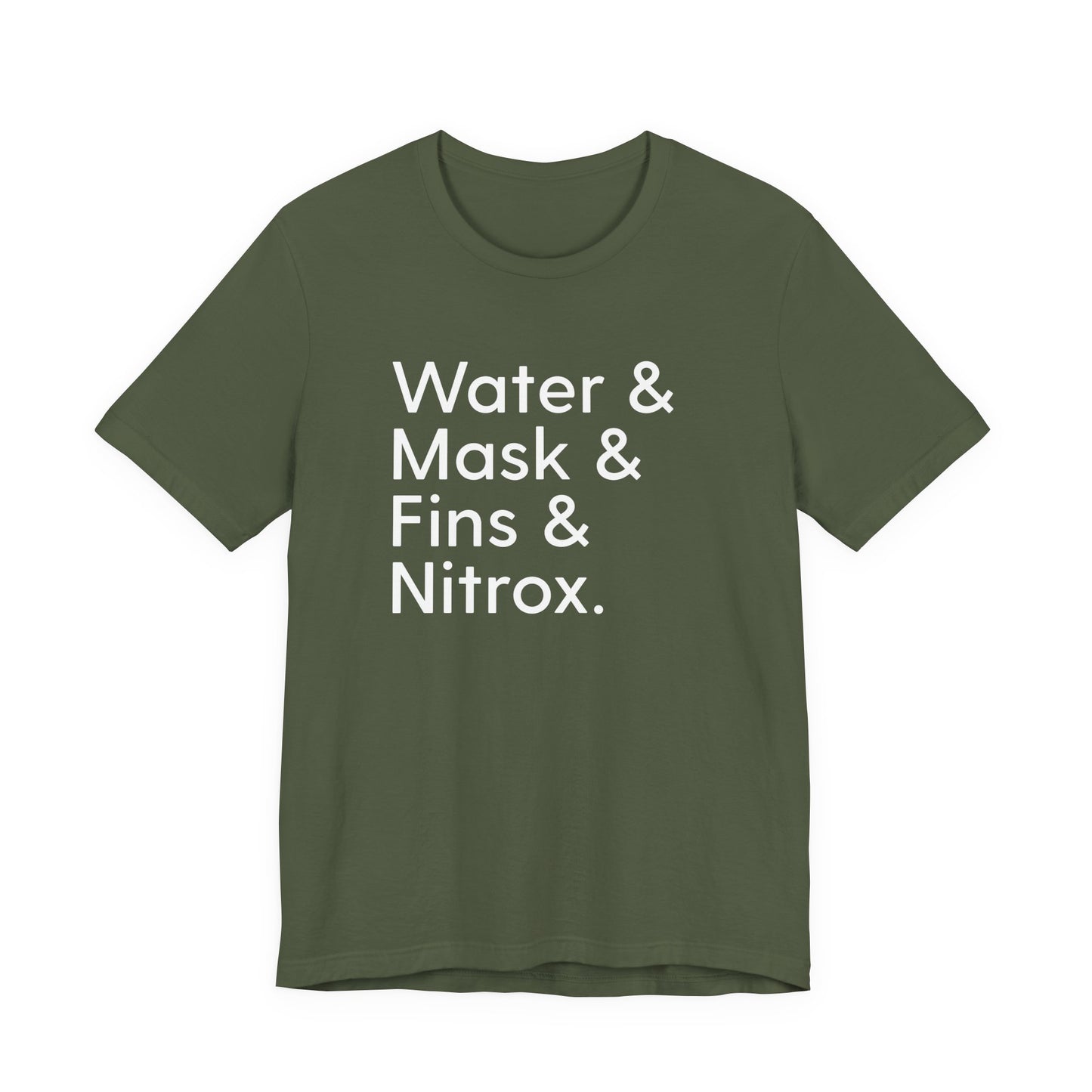 Water & Mask & Fins & Nitrox | Unisex Scuba Diving T-Shirt