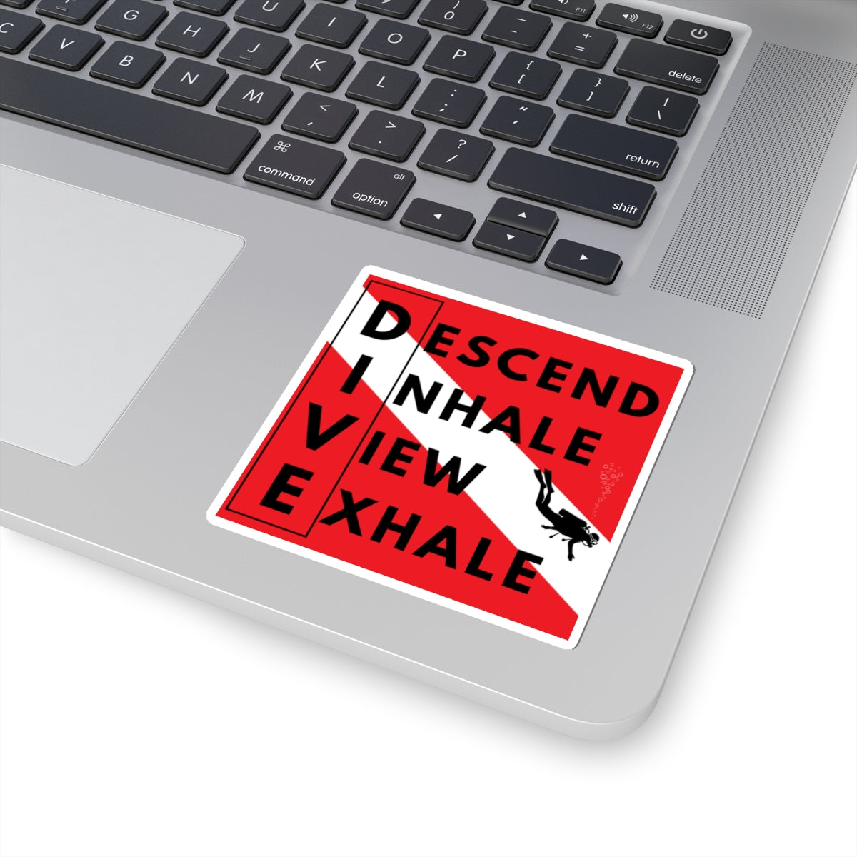 Descend Inhale View Exhale | Scuba Diving Kiss-Cut Sticker