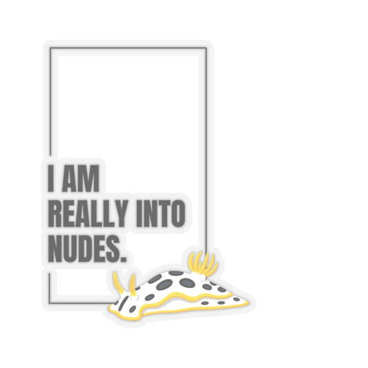I Am Really Into Nudes | Scuba Diving Kiss Cut Sticker