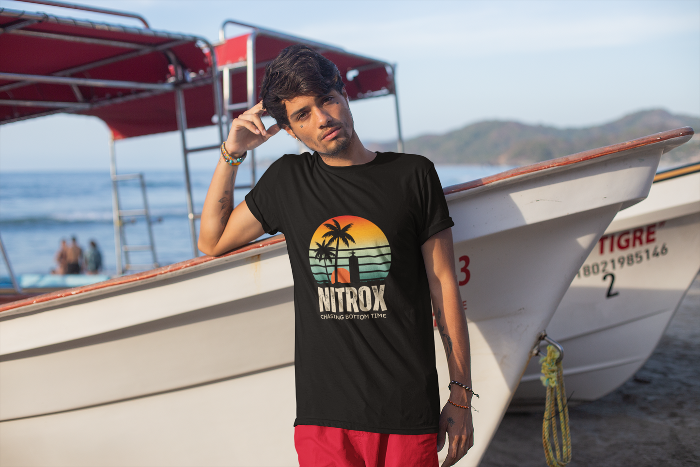 Nitrox. Chasing Bottom Time | Unisex Scuba Diving T-Shirt